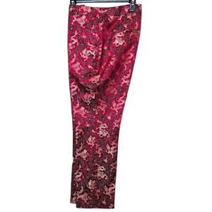 INC Jacquard Skinny Leg Cropped Pants Lunar New Year Print in Red Women’s Sz. 10